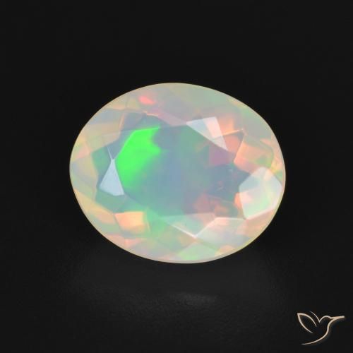 1.94 ct Multicolor Opal Stone, Natural Opal in Oval Facet Shape for Sale
