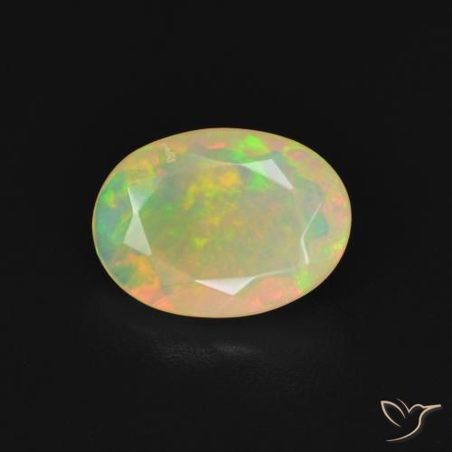 1.29ct Natural Multicolor Opal, Oval, Translucent