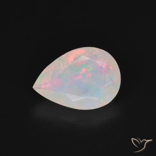 1.10ct Natural Multicolor Opal, Pear Shape, Translucent, Photo A
