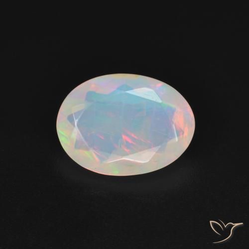1.21ct Natural Multicolor Opal, Oval, Transparent