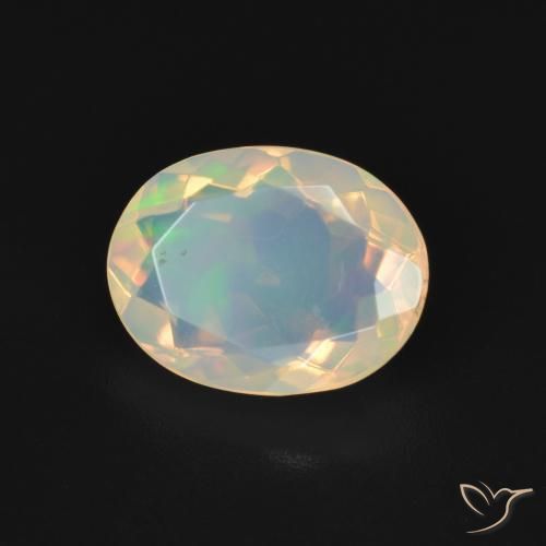 1.72 ct Multicolor Opal Stone, Natural Opal in Oval Facet Shape for Sale