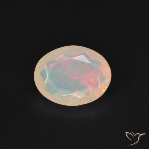 1.21ct Natural Multicolor Opal, Oval, Transparent
