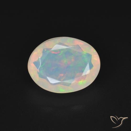 1.27ct Natural Multicolor Opal, Oval, Transparent