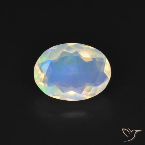 1.22ct Natural Multicolor Opal, Oval, Transparent