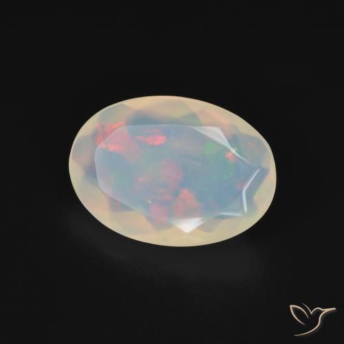1.82 ct Multicolor Opal Stone, Natural Opal in Oval Facet Shape for Sale
