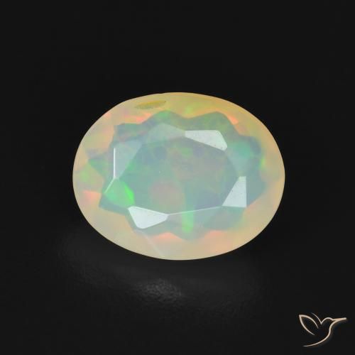 1.05ct Natural Multicolor Opal, Oval, Transparent