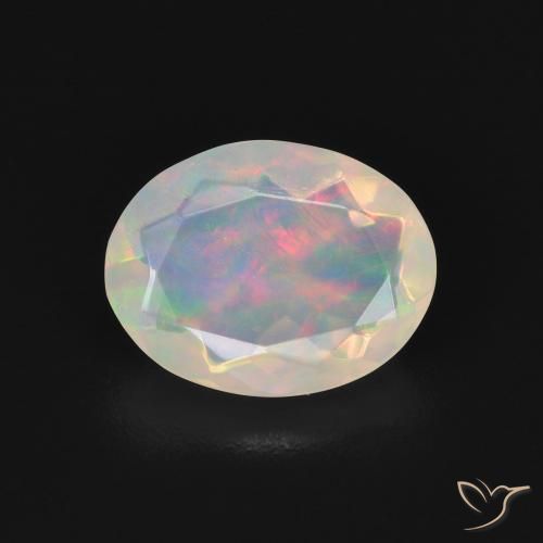 1.44ct Natural Multicolor Opal, Oval, Transparent