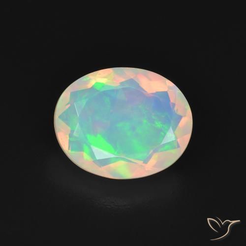 1.65ct Natural Multicolor Opal, Oval, Transparent