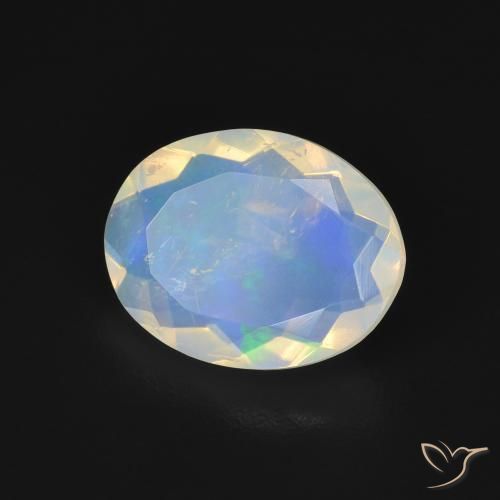 1.89 ct Multicolor Opal Stone, Natural Opal in Oval Facet Shape for Sale