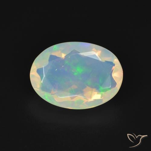 1.61ct Natural Multicolor Opal, Oval, Transparent