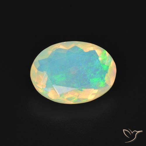 1.46ct Natural Multicolor Opal, Oval, Transparent