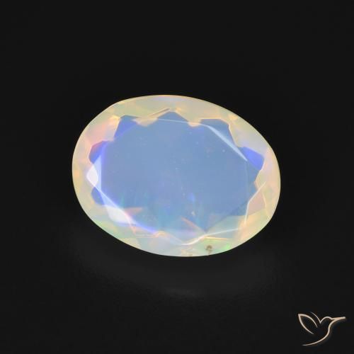 1.68 ct Multicolor Opal Stone, Natural Opal in Oval Facet Shape for Sale