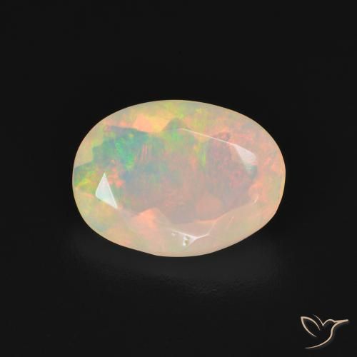 1.51ct Natural Multicolor Opal, Oval, Transparent