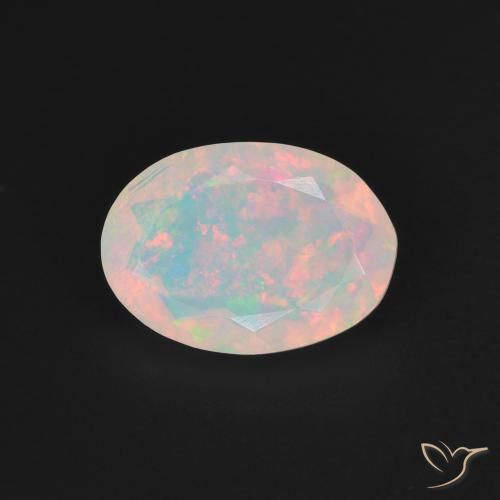 1.28ct Natural Multicolor Opal, Oval, Translucent