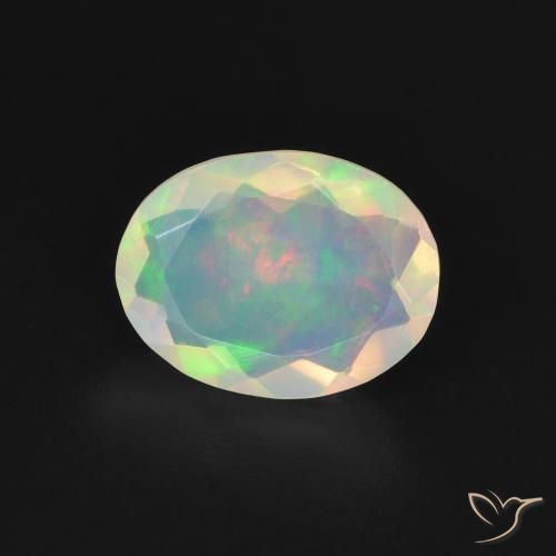 1.07ct Natural Multicolor Opal, Oval, Transparent