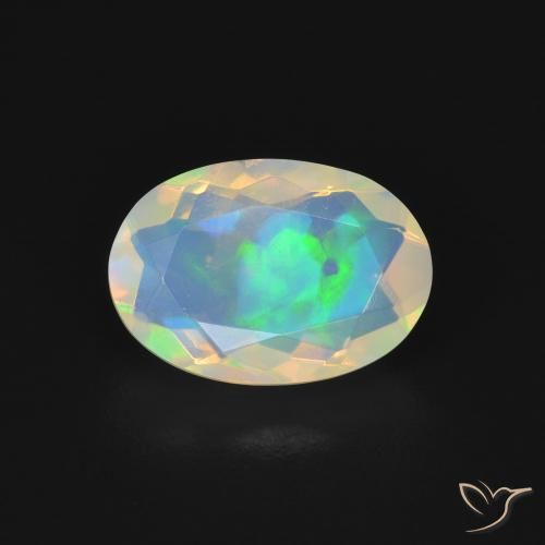 1.22ct Natural Multicolor Opal, Oval, Transparent