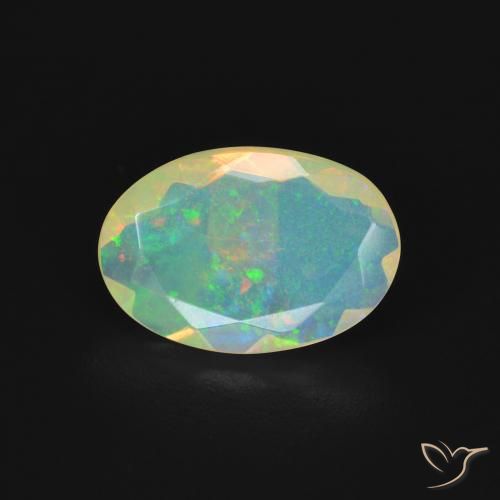 1.23ct Natural Multicolor Opal, Oval, Transparent