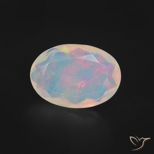 1.13ct Natural Multicolor Opal, Oval, Transparent