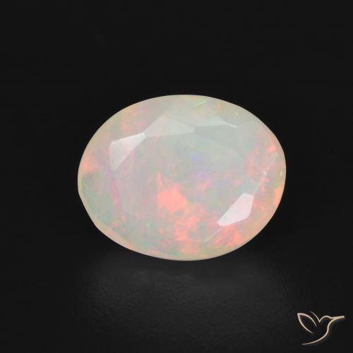 0.98ct Natural Multicolor Opal, Oval, Translucent
