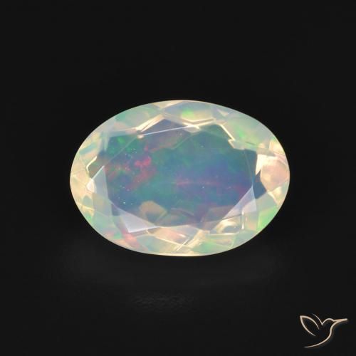 1.50ct Natural Multicolor Opal, Oval, Transparent