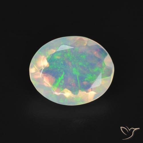1.30ct Natural Multicolor Opal, Oval, Transparent