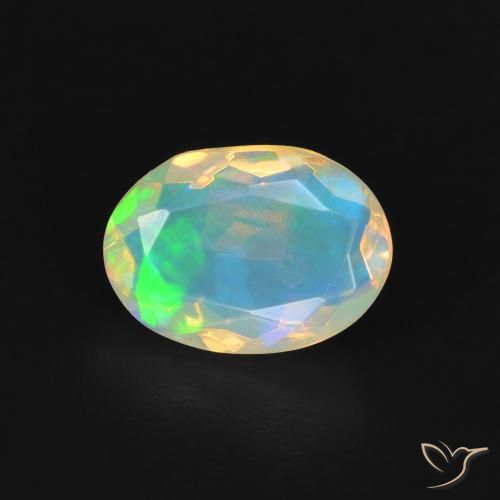 1.18ct Natural Multicolor Opal, Oval, Transparent