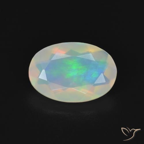 1.12ct Natural Multicolor Opal, Oval, Transparent