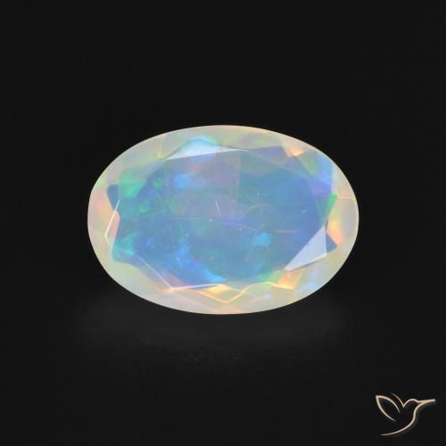 1.03ct Natural Multicolor Opal, Oval, Transparent