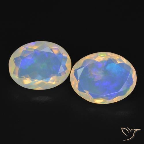 3.16ctw Natural Bluish White Opal, Oval, Transparent