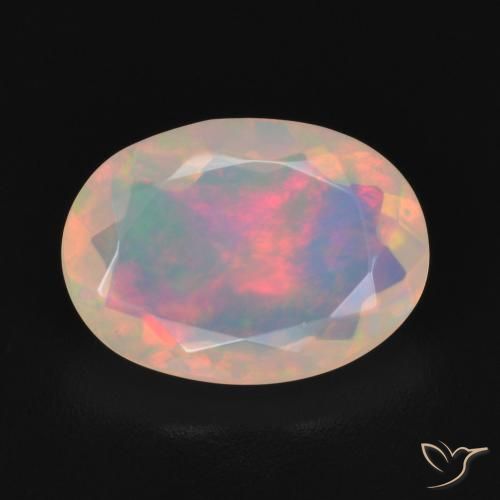 Loose Opal 1.63ct Multicolor White Opal Gemstone for Sale