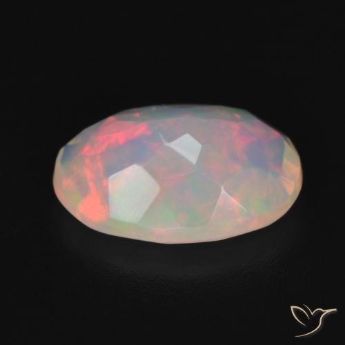 Opal Gemstone in 10.9 x 7.9 mm Size for Sale, Opal Stone in Multicolor White Color