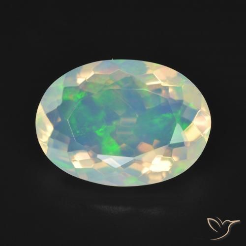 4.01ct Natural Multicolor Opal, Oval, Transparent, Photo A