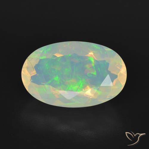 3.45ct Natural Multicolor Opal, Oval, Transparent