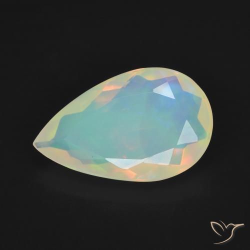 2.62ct Natural Multicolor Opal, Pear Shape, Transparent, Photo A