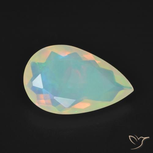 2.62 ct Multicolor Opal Stone, Natural Opal in Pear Facet Shape for Sale