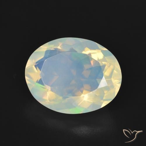 3.48 ct Multicolor Opal Stone, Natural Opal in Oval Facet Shape for Sale