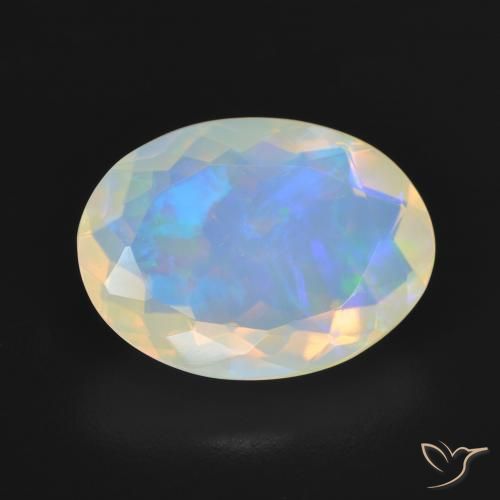 3.54ct Natural Multicolor Opal, Oval, Transparent