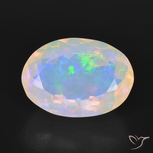 4.14ct Natural Multicolor Opal, Oval, Transparent
