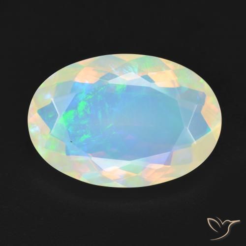4.44ct Natural Multicolor Opal, Oval, Transparent