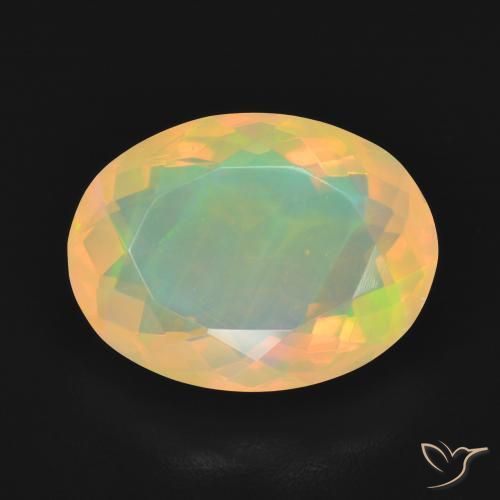 4.16ct Natural Multicolor Opal, Oval, Transparent