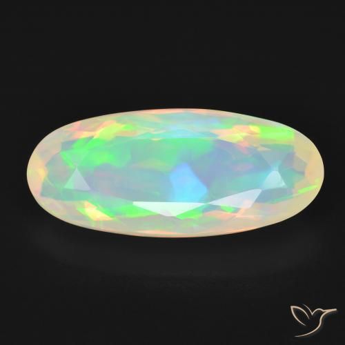 4.21ct Natural Multicolor Opal, Oval, Transparent