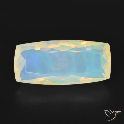 3.27ct Natural Multicolor Opal, Cushion, Transparent