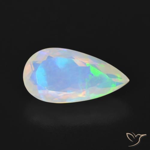 3.16ct Natural Multicolor Opal, Pear Shape, Transparent