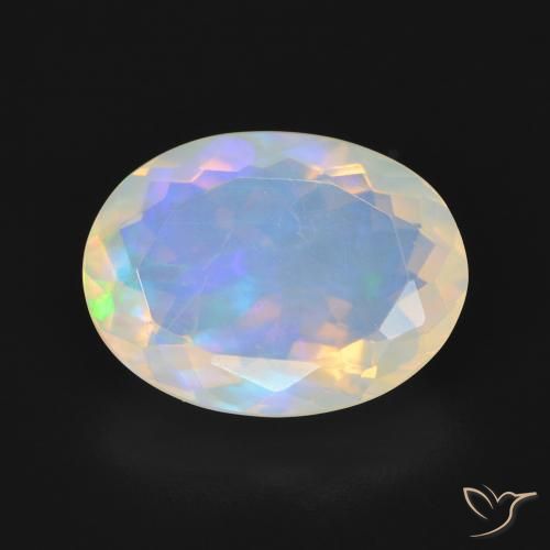 3.67ct Natural Multicolor Opal, Oval, Transparent