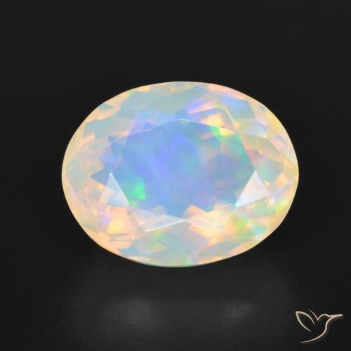 3.90ct Natural Multicolor Opal, Oval, Transparent