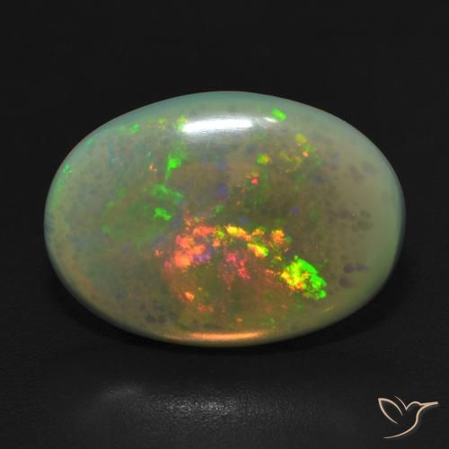 4.41ct Natural Multicolor Opal, Oval, Translucent