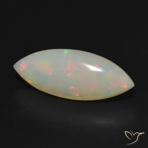 3.05 ct Multicolor Opal Stone, Natural Opal in Marquise Cabochon Shape for Sale