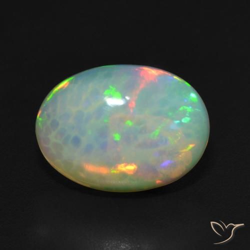 3.23ct Natural Multicolor Opal, Oval, Translucent