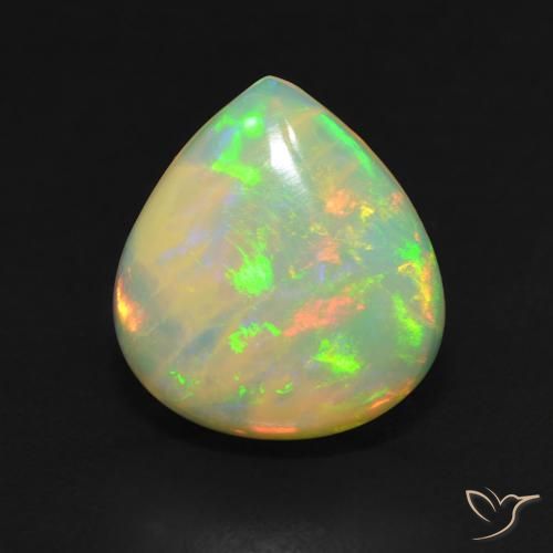 2.85ct Natural Multicolor Opal, Pear Shape, Translucent