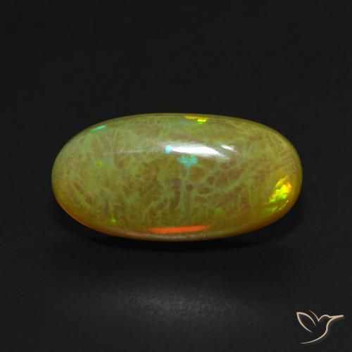 4.63ct Natural Multicolor Opal, Oval, Translucent